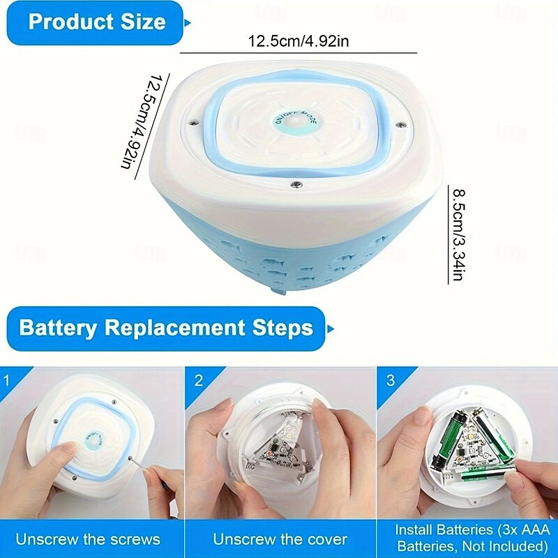 2 Pcs Underwater Lights Floating Bathtub Lights with Colorful Fish Pattern Pool Lights for Glowing Bath Toys Aquarium Holiday Party Decoration3