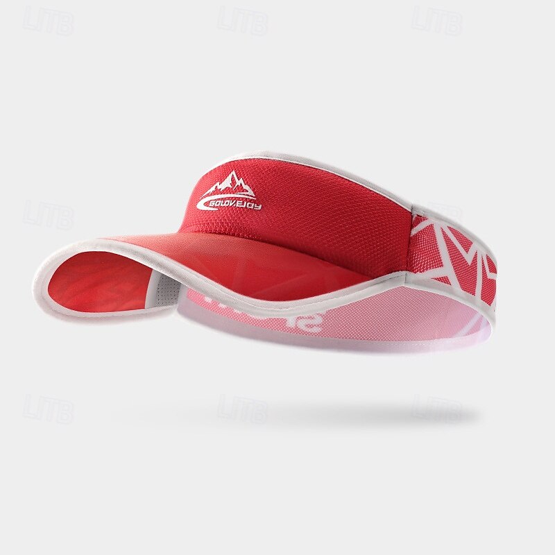 Tennis Sport Visor Sun Visor Women's Patchwork Letter Adjustable UV Sun Protection Breathable for Tennis Baseball Running Summer Black White Red2