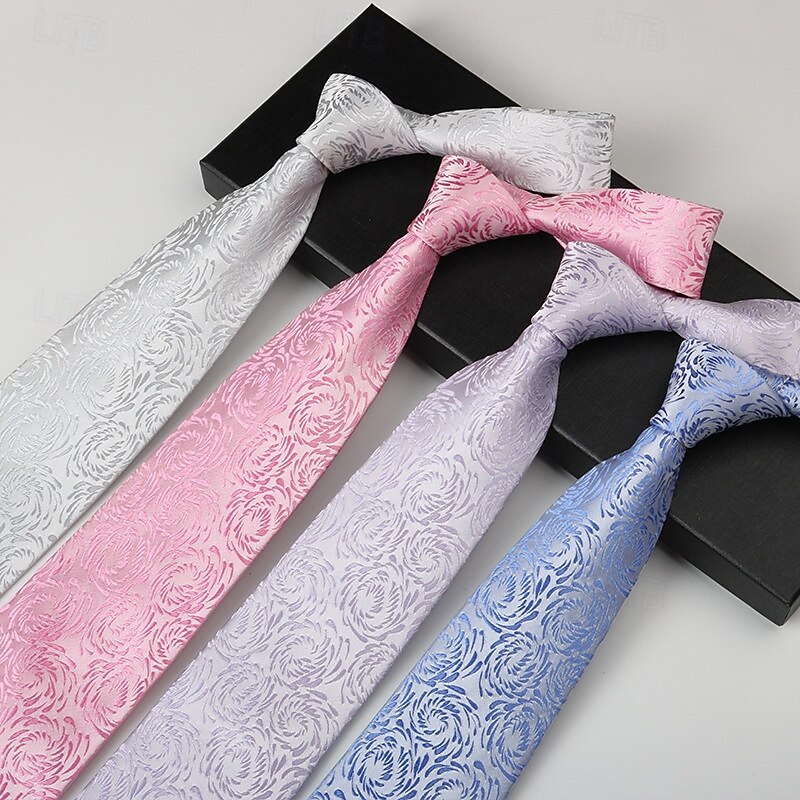 Men's Neckties Fashion Business Jacquard Pattern Wedding Party Daily Wear