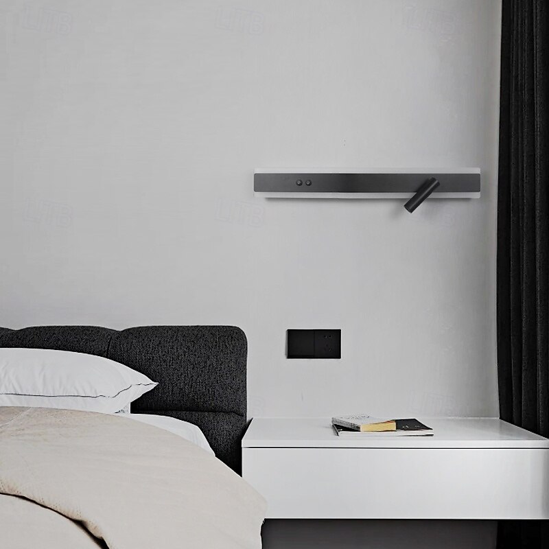 LED Wall Lamp Strip Design Up and Down Light 40/60/80/100/120cm Modern LED Background Wall Lamp Living Room Bedroom Bedside 10W Aluminum Indoor Wall Light Ligting Sconce Warm White 1PCS Black 110-240V3