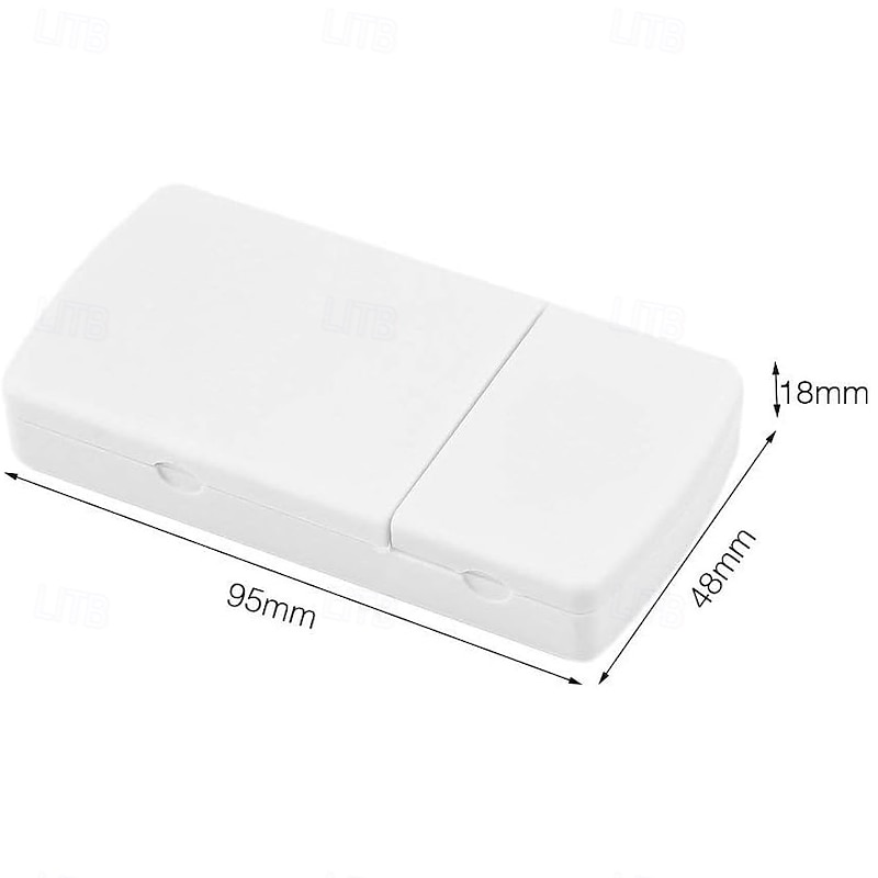 Tablet Cutter and Pill Organizer, 2 in 1 Medicine Splitter with Storage Box, ABS PP Plastic, Yellow and Purple, Portable Tablet Divider4