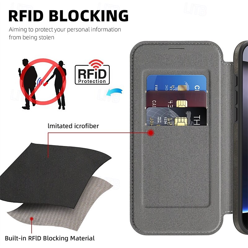 Phone Case For iPhone 17 Pro Max 17 Air 16 15 14 Pro Max Plus 16e 13 12 Pro Max Magnetic Adsorption Flip Cover Support Wireless Charging Card Slot Shockproof TPU PC PU Leather4