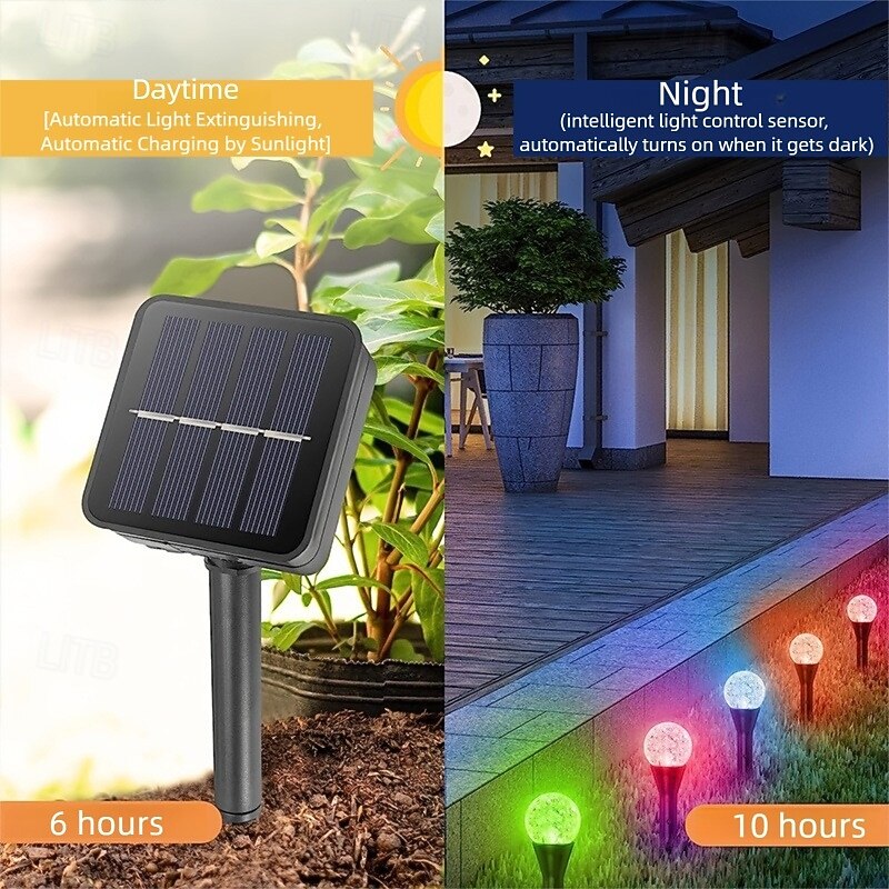 Solar Pathway Lights Landscape Lights Bubble Beads Shaped Outdoor Professional Waterproofing Solar String Lights for Path Garden Patio Decorative Creative Lamp3