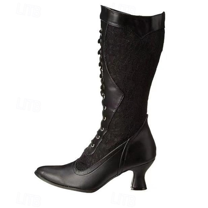 Rococo Baroque Victorian Shoes Knee High Boots High Heel Fancy Dress Women's Royal Halloween Carnival Masquerade Performance Party & Evening Carnival of Venice Adults' Shoes2