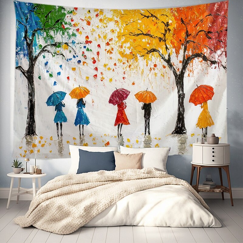 June Pride Month Rainbow Painting Hanging Tapestry Wall Art Large Tapestry Mural Decor Photograph Backdrop Blanket Curtain Home Bedroom Living Room Decoration