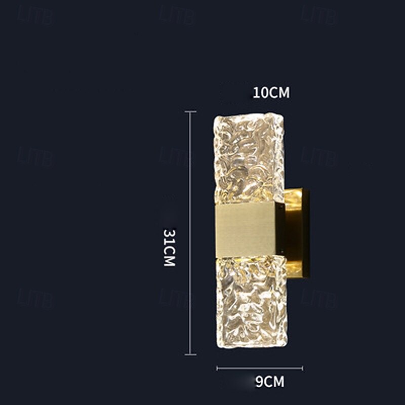 LED Wall Sconces Crystal Wall Lamps Glass Wall Light for Bedroom Shops Cafes 110-240V Indoor Wall Lighting Fixtures4