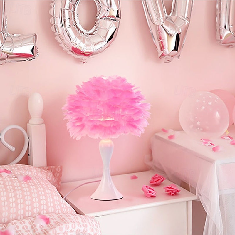 Table Lamp / Bedside lamps Ambient Lamps / Decorative Modern Contemporary For Bedroom / Girls Room Metal 110-120V / 220-240V White / Pink / Red3