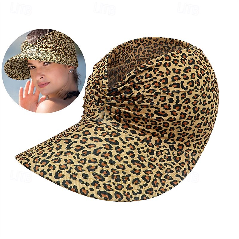 Tennis Sport Visor Sun Visor Women's Graphic Adjustable Breathable Moisture Wicking for Tennis Baseball Running Summer Dark Pink Pink Khaki2