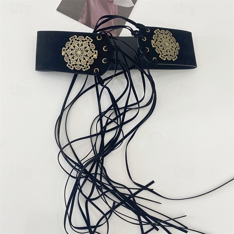 Women's Belt PU Black Khaki Coffee Waist Belt Street Daily Pure Color4