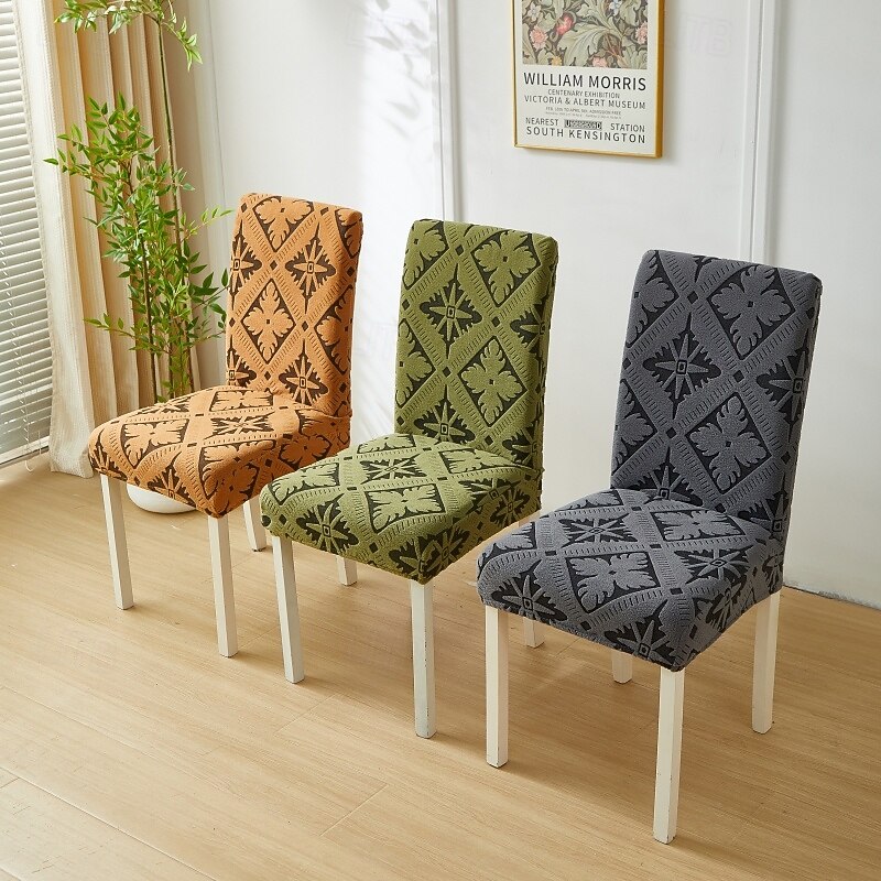 Dining chair Cover For Home Polar Fleece Fabric Chair Cover Stretch Slipcovers Seat Chair Covers