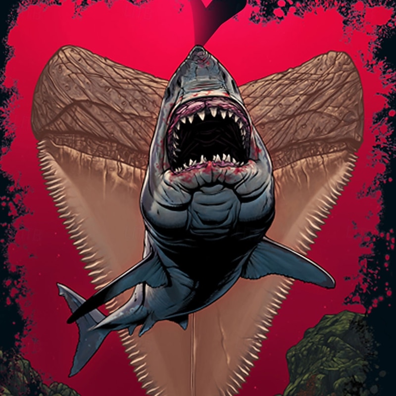 Saw by VINCENT HIE Men's Animal Shark Button Up Shirt Short Sleeve Designer Shirt Limited Artist Edition2