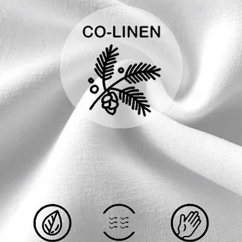 Men's Shirt Linen Shirt Summer Shirt Beach Shirt Button Up Shirt Coconut Tree Holiday Daily Wear White Pink Sky Blue Green Short Sleeve Turndown Summer Clothing Apparel Front Pocket2