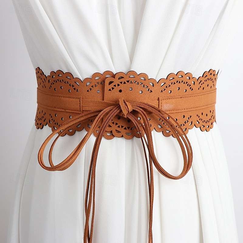 Women's Belt PU Black Army Green Camel Coffee Waist Belt Street Daily Pure Color 2025 - $19.99