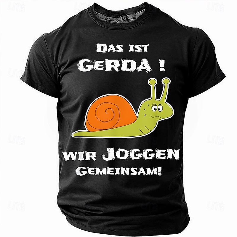 Men's Funny German T Shirt Short Sleeve T shirt 3D Print Crew Neck Round Neck Shirt Fashion Daily Basic Street Casual Daily Black Red Blue Summer Spring Clothing Apparel S M L XL XXL XXXL - Main Image