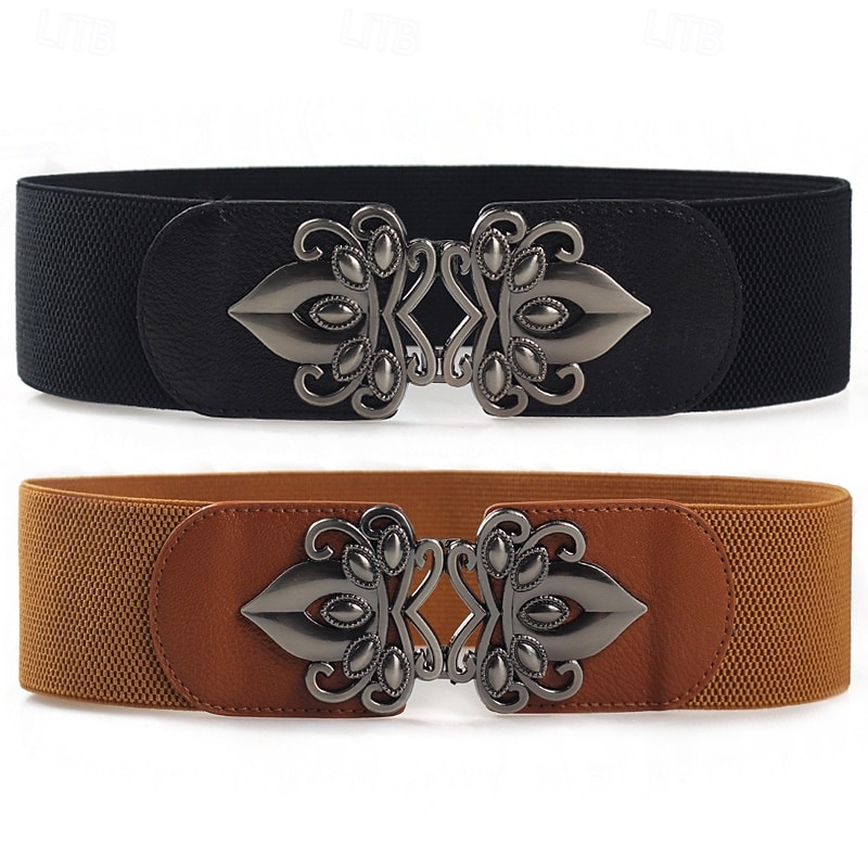 Women's Belt PU Black White Red Navy Blue Camel Waist Belt Street Daily Pure Color