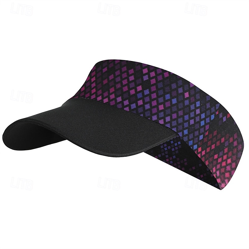 Tennis Sport Visor Sun Visor Women's Graphic Fashion Breathable Quick Dry Stretchy for Tennis Baseball Running Summer Black Multi color Red4