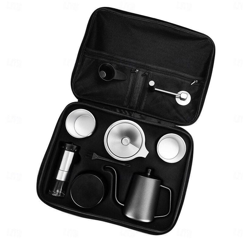 Hand Drip Pour Over Coffee Set, Coffee Pour Over Kit Hand Drip, Camping Travel Coffee Kit Ideal for Anniversary Birthday Gift3