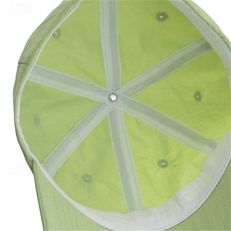 Baseball Cap Tennis Cap Men's Cap Letter Sun Protection Breathable Quick Dry for Tennis Baseball Running Summer White Green3