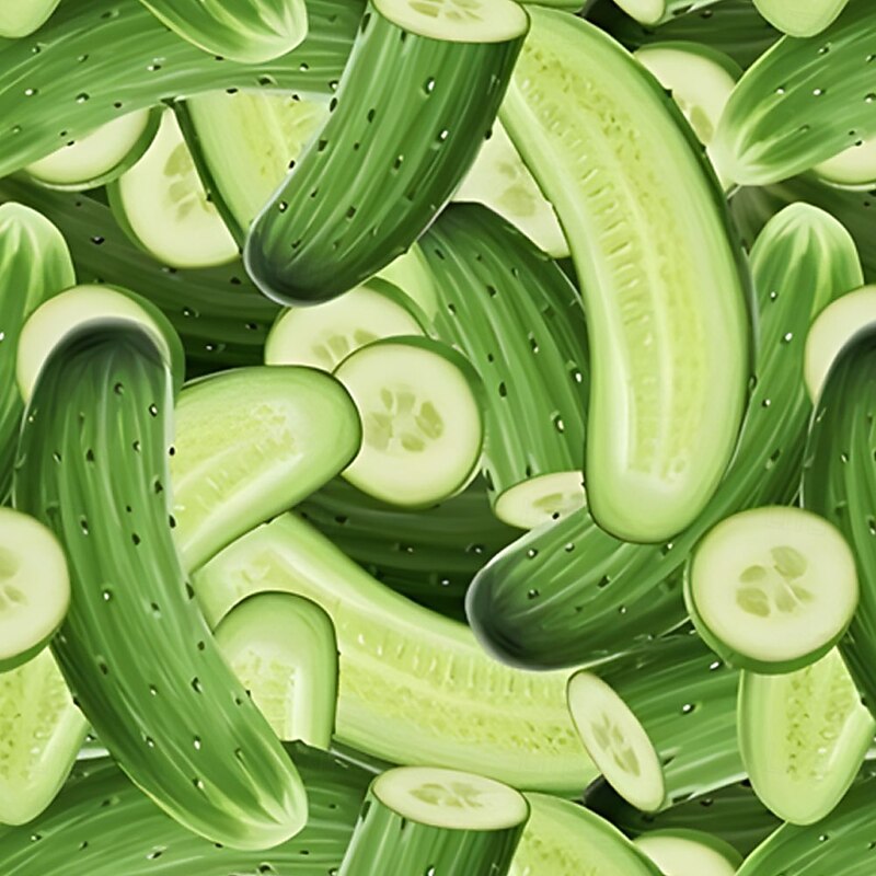 Men's Funny Pickle Cucumber Cuban Collar Shirt Button Up Shirt Aloha Shirt Short Sleeve Hawaiian Vacation Holiday Beach Wear Summer Spring Camp Collar Shirt 3D Print Front One Pocket Green2