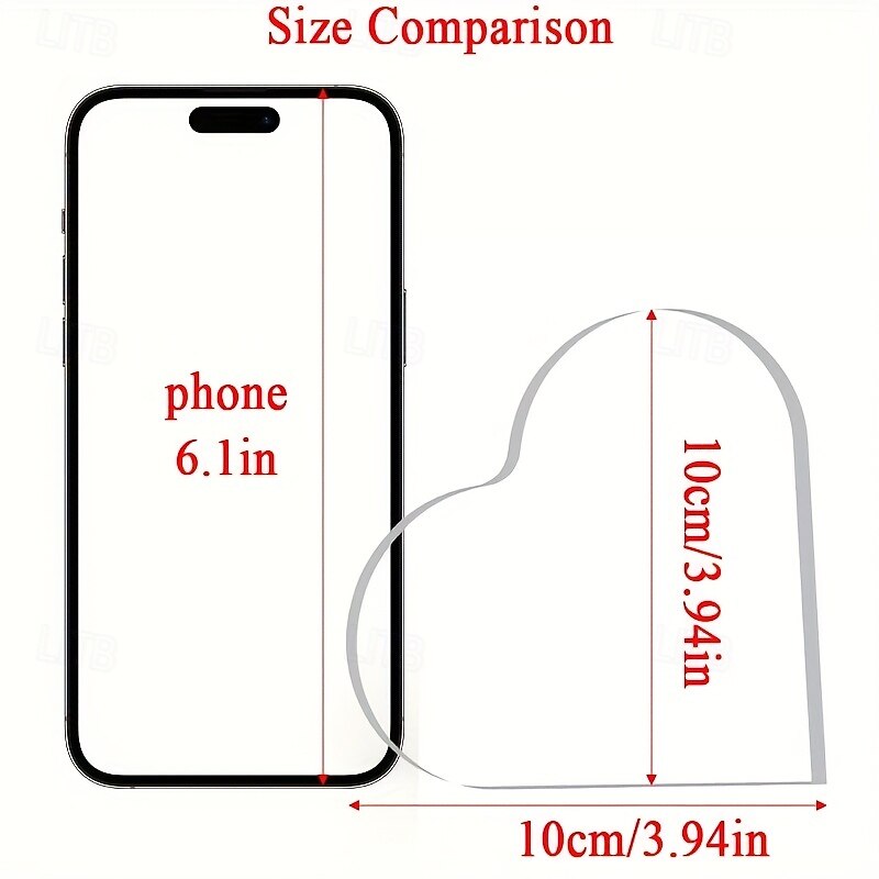 4th of July Table Decorations, Acrylic Heart Plaque Memorial Day Decorations Patriotic Decor, Red White and Blue Americana Home USA Sign for Independence Day Fourth of July,3