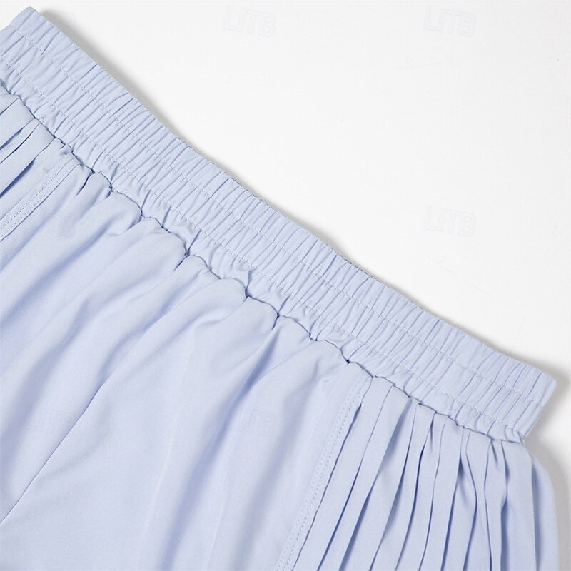 Women's Solid Colored Sports Shorts Tennis Shorts Pleated Moisture Wicking Breathable Tennis Golf Pickleball Black Pink Dark Navy Tennis Clothing3