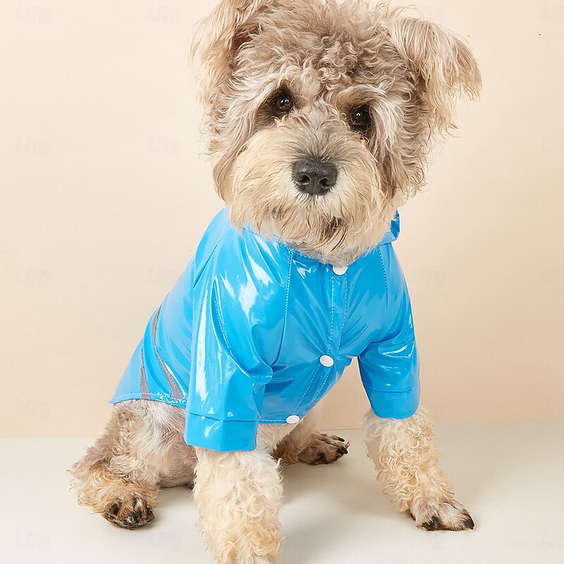 Dog Raincoat Waterproof Rain Poncho with Hoodie Pet Rain Jacket for Small Dogs4