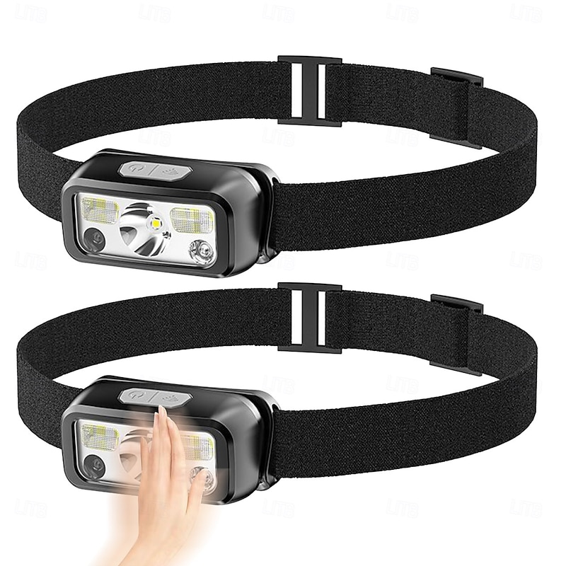 Motion Sensor Rechargeable LED Headlamp Headlight Torch Flashlight