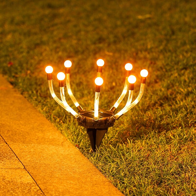 1PC Solar Firefly Pathway Lights Underground Light Outdoor Courtyard Path Yard Garden Camping Landscape Decorative Landscape Light3