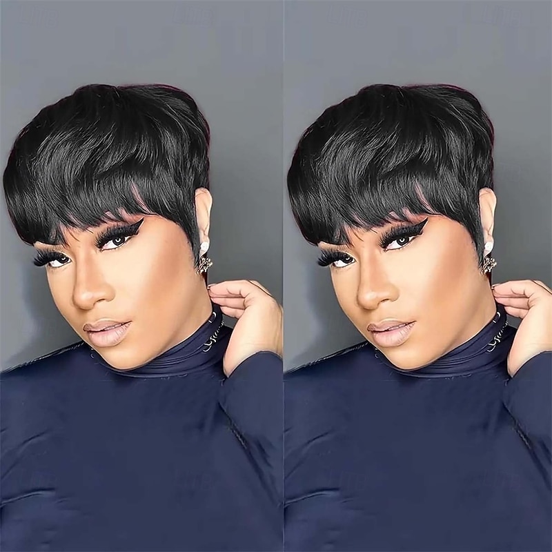 Pixie Cut Wig Synthetic Wig for Black Women Pixie Short Layered Wigs For Women