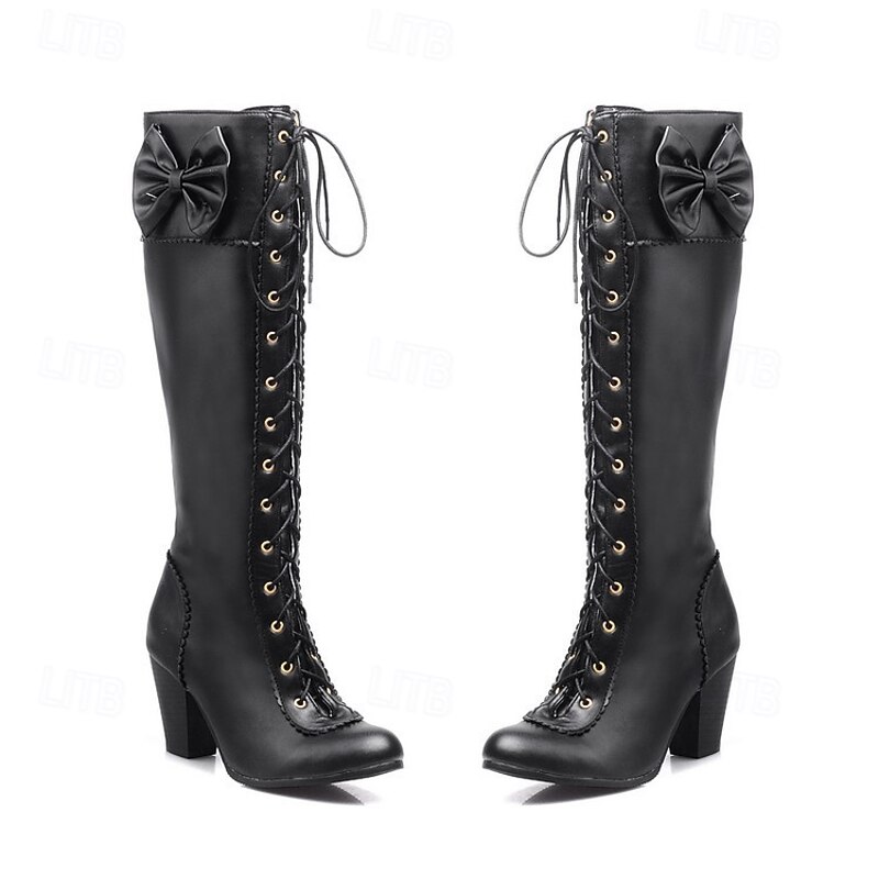 Rococo Baroque Victorian Shoes Knee High Boots High Heel Fancy Dress Women's Royal Halloween Carnival Masquerade Performance Masquerade Party & Evening Adults' Shoes