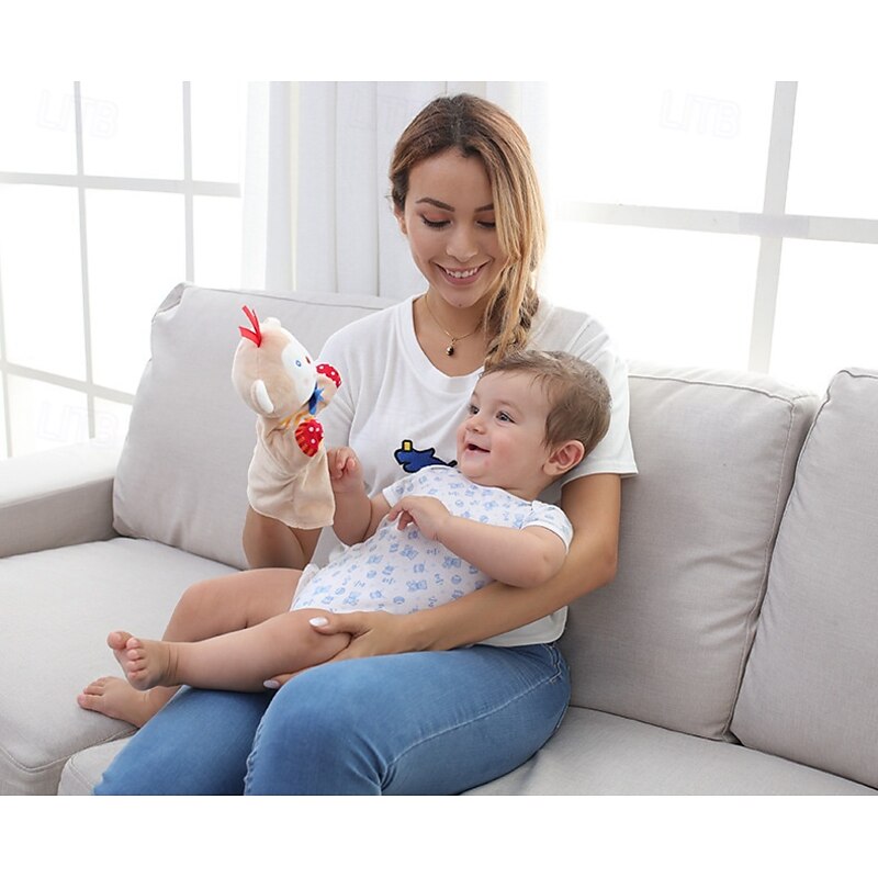 Monkey Hand Puppet Interactive Storytelling Cute Soft Plush Toy Creativity and Imagination Easter Christmas Birthday Gifts for Toddlers Kids3