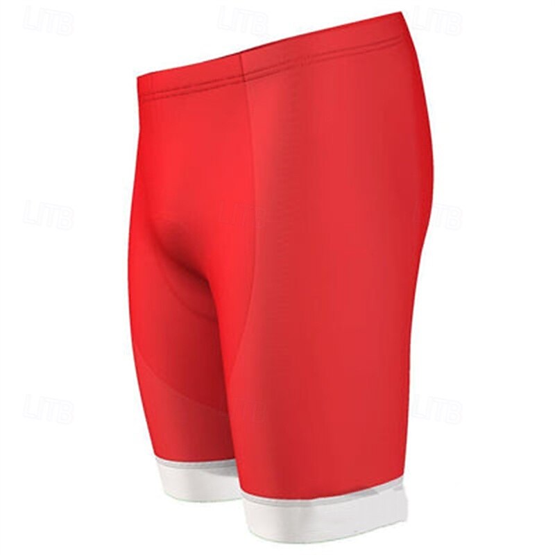 Men's Patchwork Cycling Road Shorts Bike Shorts Cycling Padded Shorts Bike Shorts Bottoms Form Fit Mountain Bike MTB Road Bike Cycling Sports 3D Pad Quick Dry Sweat wicking Breathable Red Clothing2