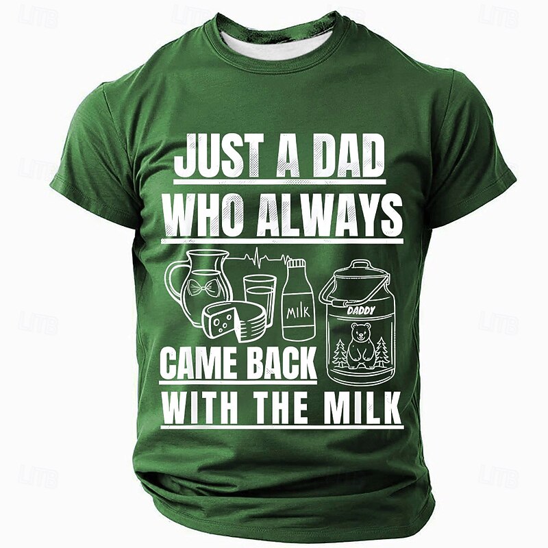 Men's Funny Slang Father T Shirt Short Sleeve T shirt 3D Print Crew Neck Round Neck Shirt Fashion Daily Basic Street Casual Daily Black Red Blue Summer Spring All Seasons Clothing Apparel S M L XL3