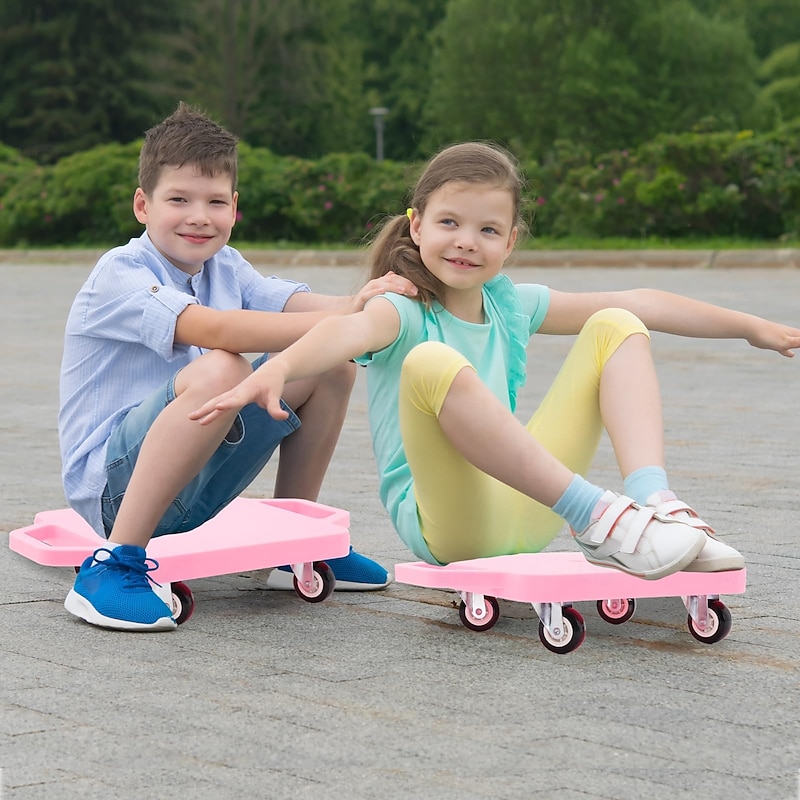 Kids Manual Sport Scooter with Handles & Universal Wheels - Safety Plastic Scooter for Ages 6-12 - Main Image