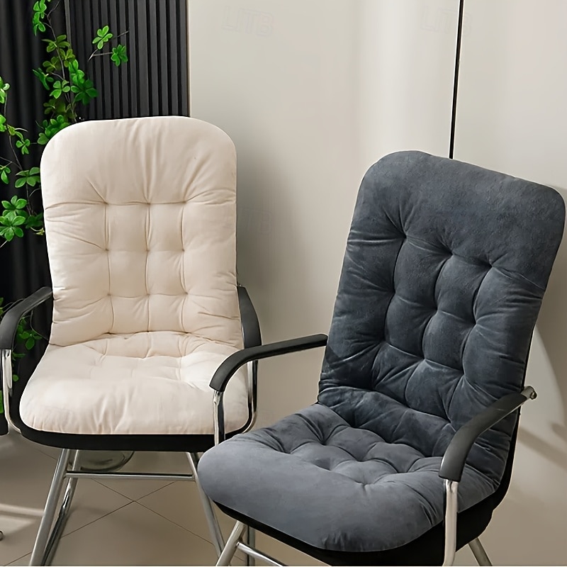 Desk Chair Cushion Non-Slip Rocking Seat Cushion Office Chair Pad Dorm Seat Cushion with High Back Support Soft Seat Pad with Ties for Office Car Home Dining Room Kitchen2