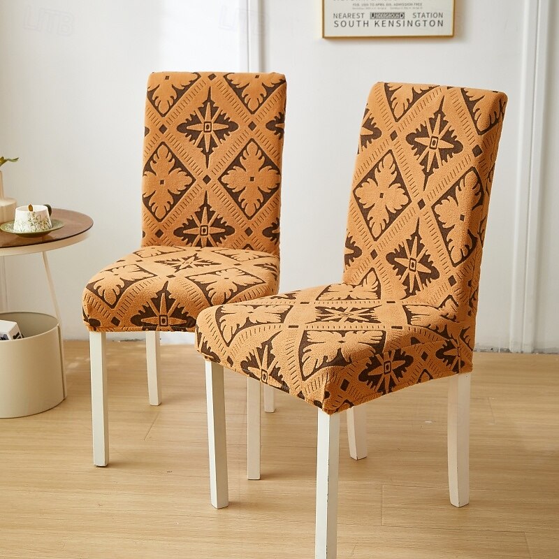 Dining chair Cover For Home Polar Fleece Fabric Chair Cover Stretch Slipcovers Seat Chair Covers2