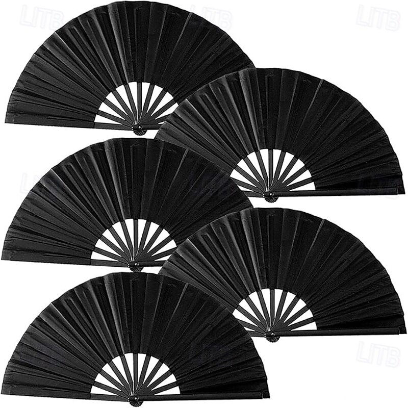 5 Pcs Boots on The Ground Fan Clap Fans for Line Dancing Large Folding Hand FanPartyDance Enthusiasts Gift