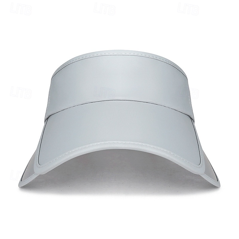 Tennis Sport Visor Sun Visor Women's Solid Colored Classic Fashion Adjustable Breathable Moisture Wicking for Tennis Baseball Running Summer Dark Grey Black White2