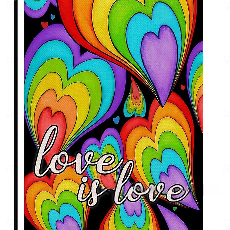 June Pride Month Pride Month LGBT LGBTQ Garden Flag 12x18Inch Yard Flags, Small Garden Flags for Outside, Outdoor Flags, Holiday Garden Flags for All Seasons2