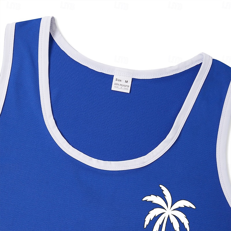 Men's Tank Top Vest Undershirt Sleeveless Shirt Sleeveless U Neck Scoop Neck Summer Solid Color Plain Fashion Classic Comfortable Color Block Street Casual Sports Black White Red Top Tee for Men2