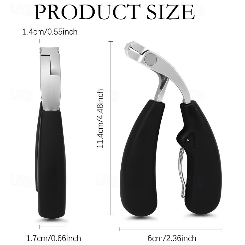 4pcs/set Nail Clippers for Seniors, Wide Jaw Fingernail Clippers and Angled Head Toenail Clippers for Thick Nail, Professional German Nail Clippers for Men, Women&Pregnant2