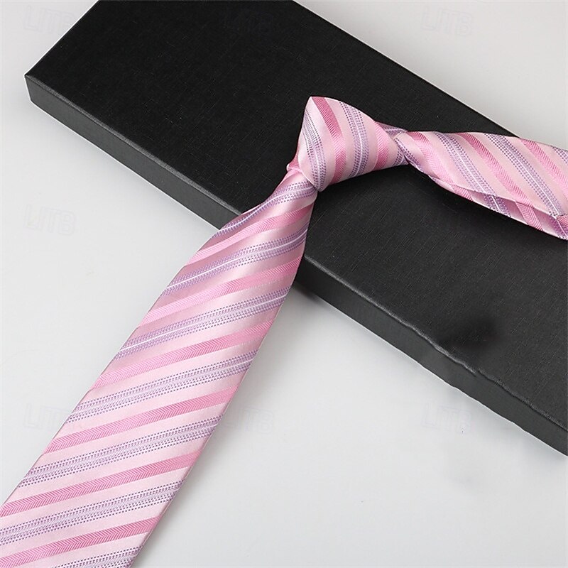 Men's Neckties Fashion Business Jacquard Stripes Geometic Wedding Party Daily Wear2