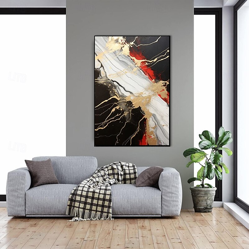 Handmade Oil Painting Canvas Wall Art Decoration Simple Abstract Gold for Home Decor Stretched Frame Hanging Painting/Rolled Frameless Unstretched Painting3