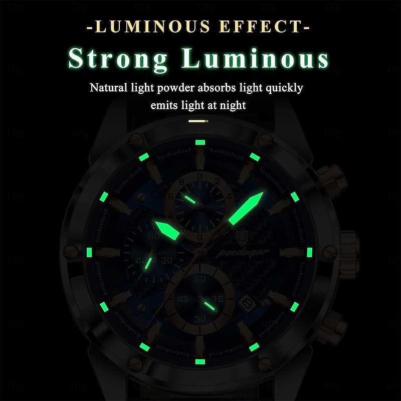 860 New Fashionable Luxury Men's Waterproof Watch Multi functional Luminous Men's Quartz Watch4