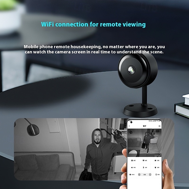 Mini Wireless WiFi Security Camera with Night Vision – Indoor Real-Time Surveillance Cam with Remote View, No Installation Needed3
