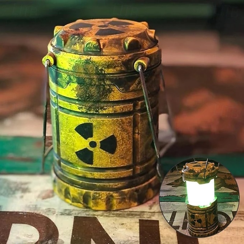 Nuclear Reactor Lantern Night Light  Industrial Sci-Fi Aesthetic