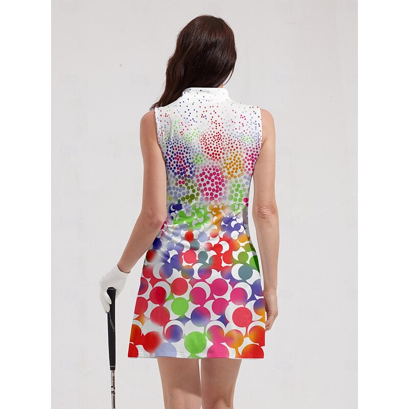 Women's Golf Dress Multicolor Sleeveless Ladies Golf Attire Clothes Outfits Wear Apparel2