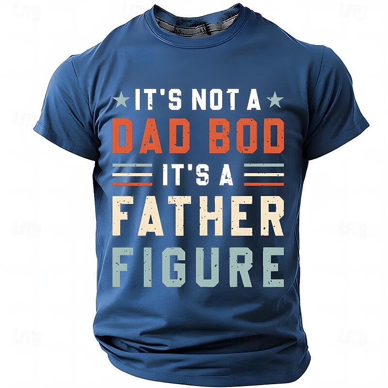 Men's Funny Slang Papa Dad T Shirt Short Sleeve T shirt 3D Print Crew Neck Shirt Fashion Daily Basic Street Casual Daily Black Blue Green Summer Spring All Seasons Clothing Apparel S M L XL XXL XXXL4