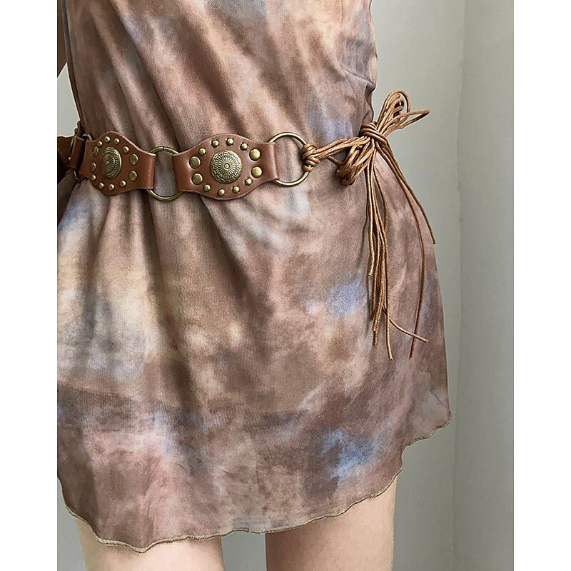 Women's Belt PU Black Brown Coffee Waist Belt Daily Holiday Floral4