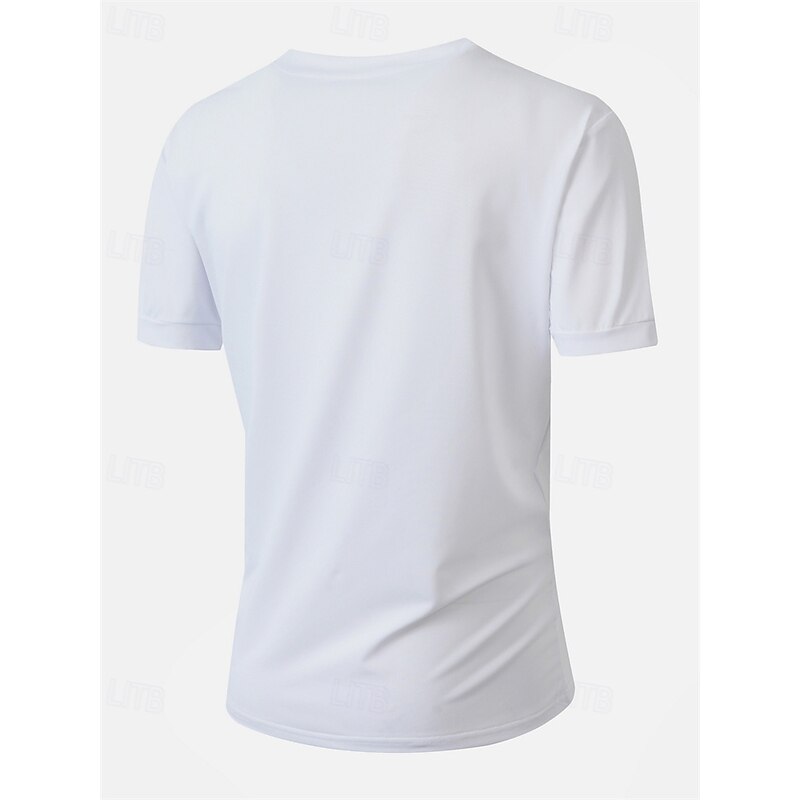 Men's T Shirt Tee Short Sleeve Shirt Tee Top Short Sleeve V Neck Summer Plain Fashion Designer Basic Vacation Street Going out Black White Navy Blue Top Tee for Men4